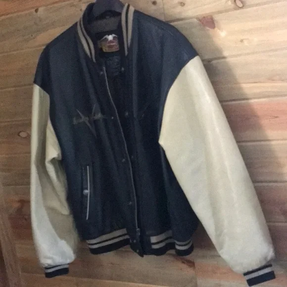 Harley Davidson Leather Bomber Motorcycle Jacket All American Legend